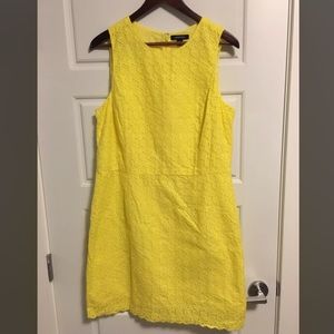 Beautiful lemon yellow eyelet sleeveless dress